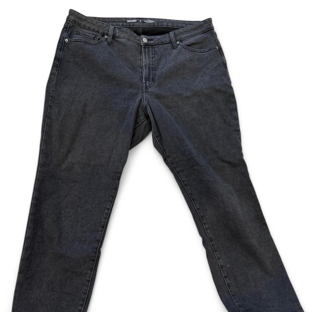 Old Navy OG Straight Built-in Warm Black Denim Jeans